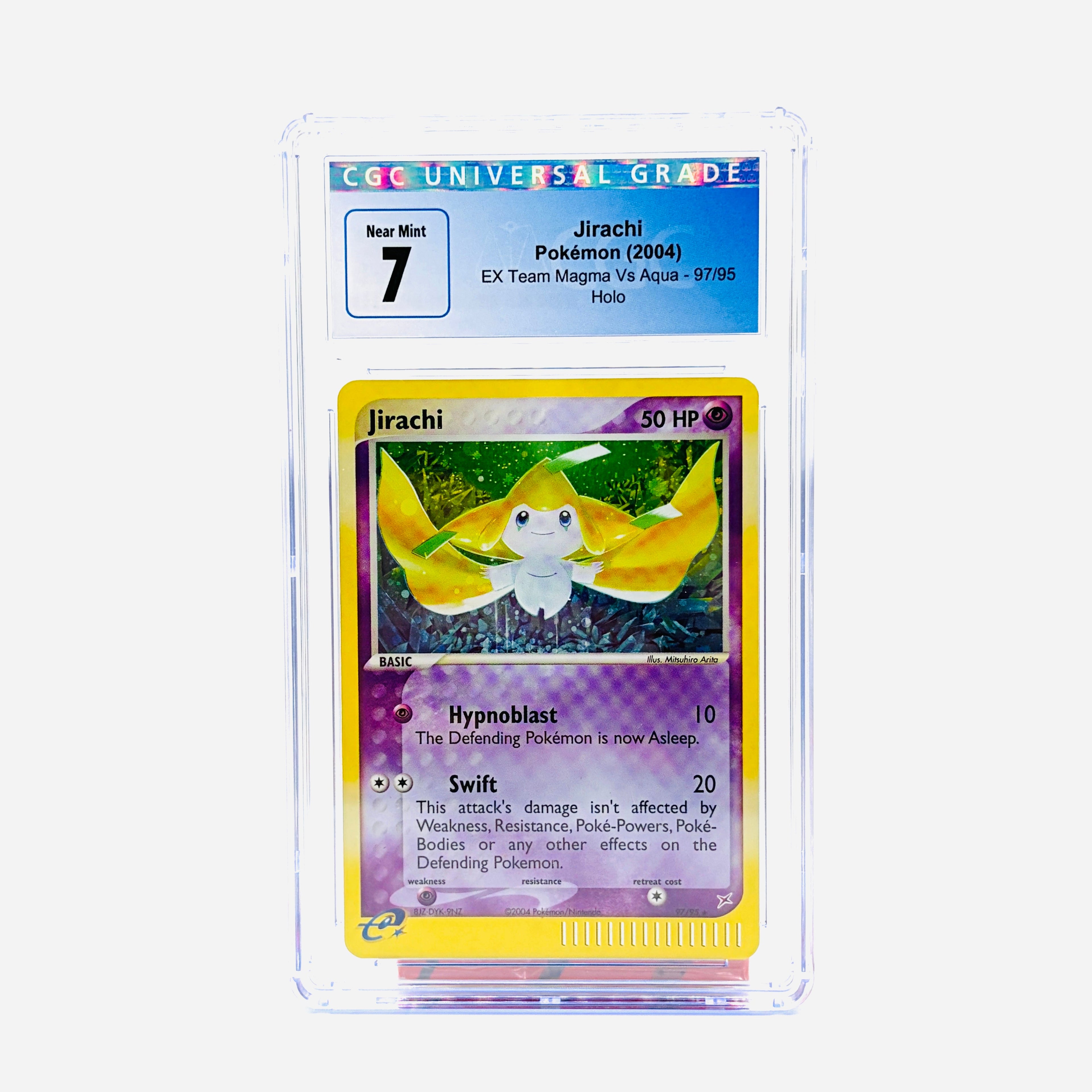 CGC 7 Jirachi Holofoil - 2004 Pokemon Team Magma Vs Aqua