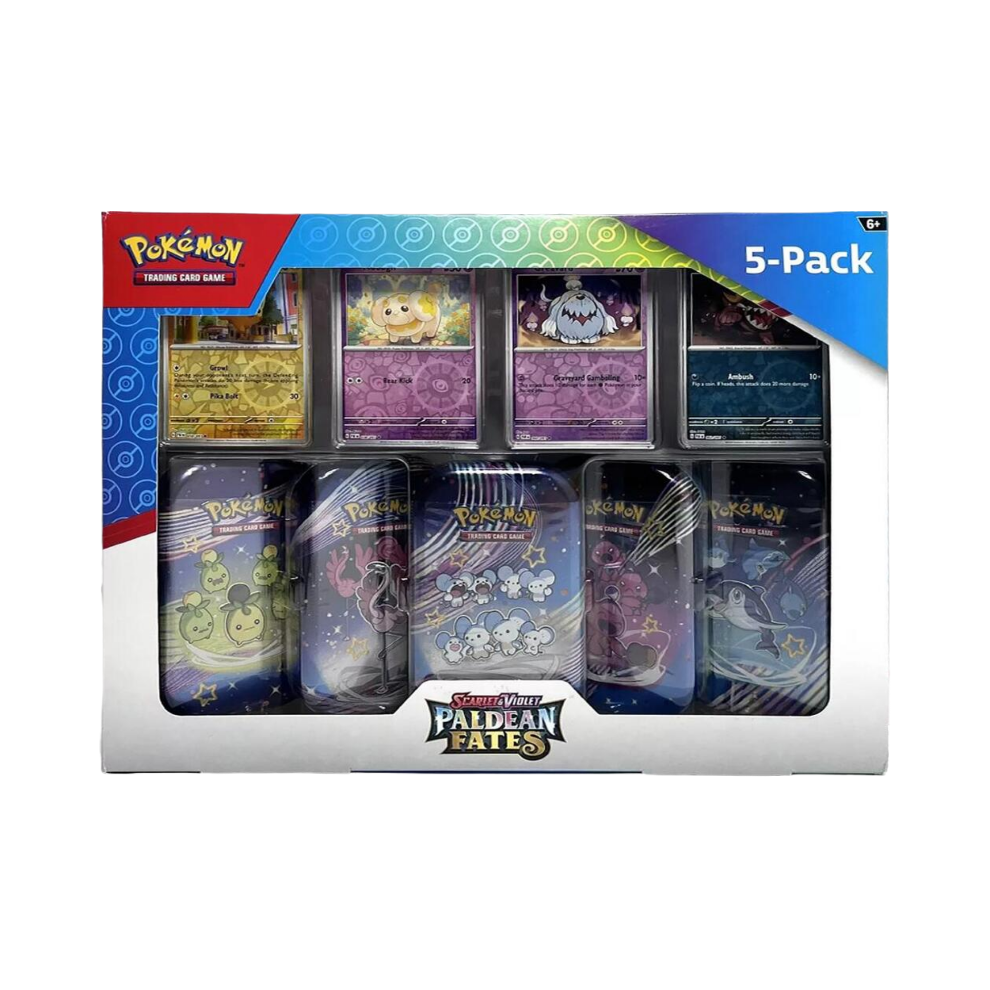 Costco Pokemon Scarlet & Violet Paldean Fates Mini Tin 5-pack