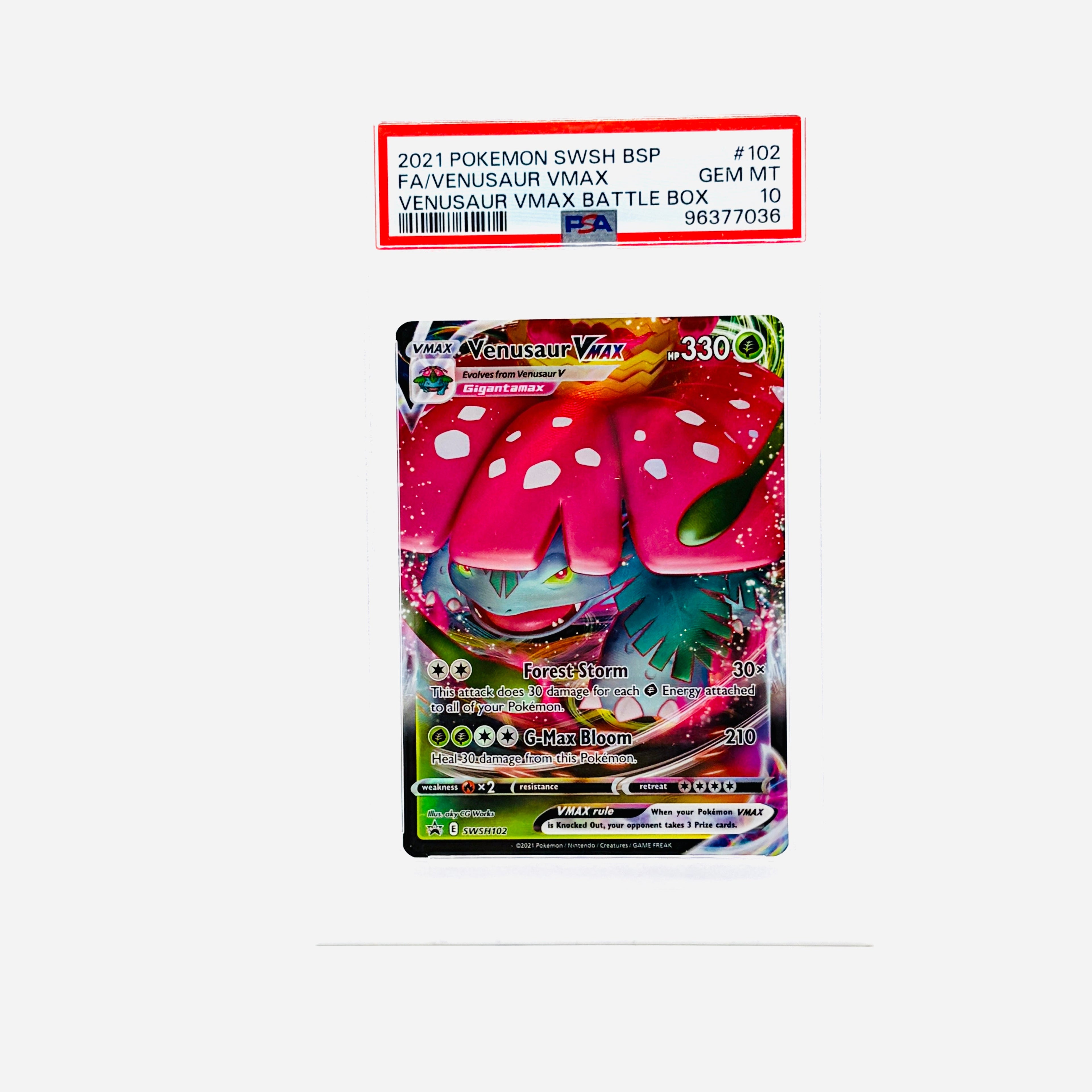 PSA 10 Venusaur VMAX Full Art - 2021 Pokemon Sword and Shield Black Star Promo