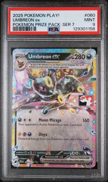 PSA 9 - 2025 POKEMON PLAY! POKEMON PRIZE PACK: SERIES 7 #060 UMBREON ex