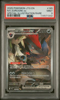 2025 POKEMON JTG EN-JOURNEY TOGETHER #185 N'S ZOROARK EX PSA 9