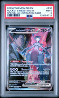 PSA 9 - 2025 POKEMON DRI EN-DESTINED RIVALS #231 ROCKET'S MEWTWO ex SPECIAL ILLUSTRATION RARE