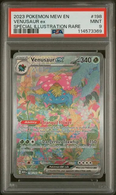 PSA 9 - 2023 POKEMON MEW EN-151 #198 VENUSAUR ex SPECIAL ILLUSTRATION RARE