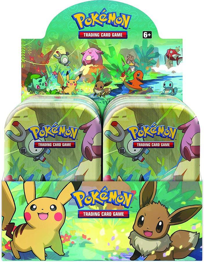 Pokemon Kanto Friends Mini Tin Display 2019 (10 Tins) *opened outer wrap - from sealed cases*