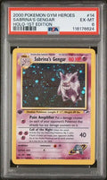 PSA 6 - 2000 POKEMON GYM HEROES #14 SABRINA'S GENGAR HOLO-1ST EDITION