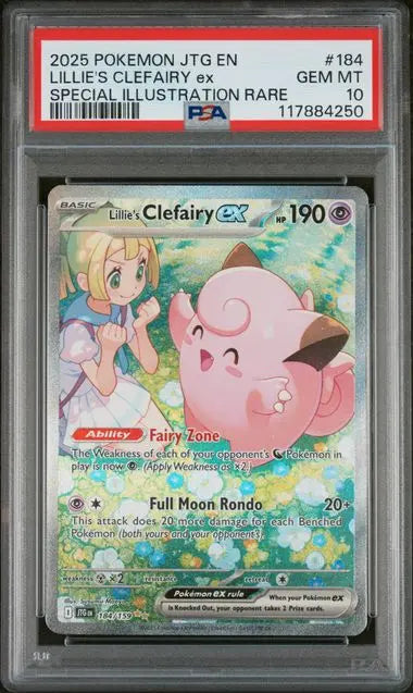 PSA 10 - 2025 POKEMON JTG EN-JOURNEY TOGETHER #184 LILLIE'S CLEFAIRY ex SPECIAL ILLUSTRATION RARE