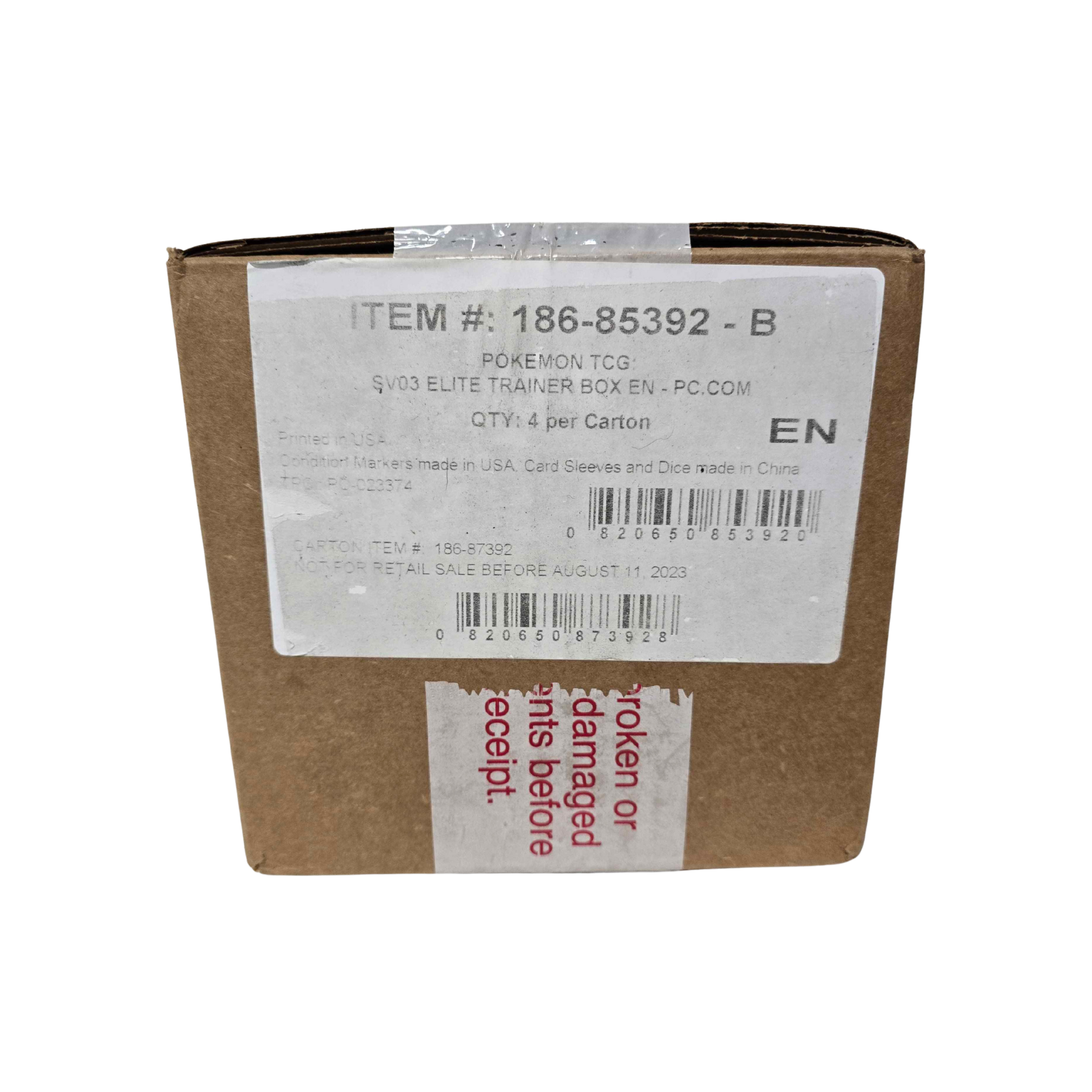 Obsidian Flames Pokemon Center Elite Trainer Box Case [Sealed]