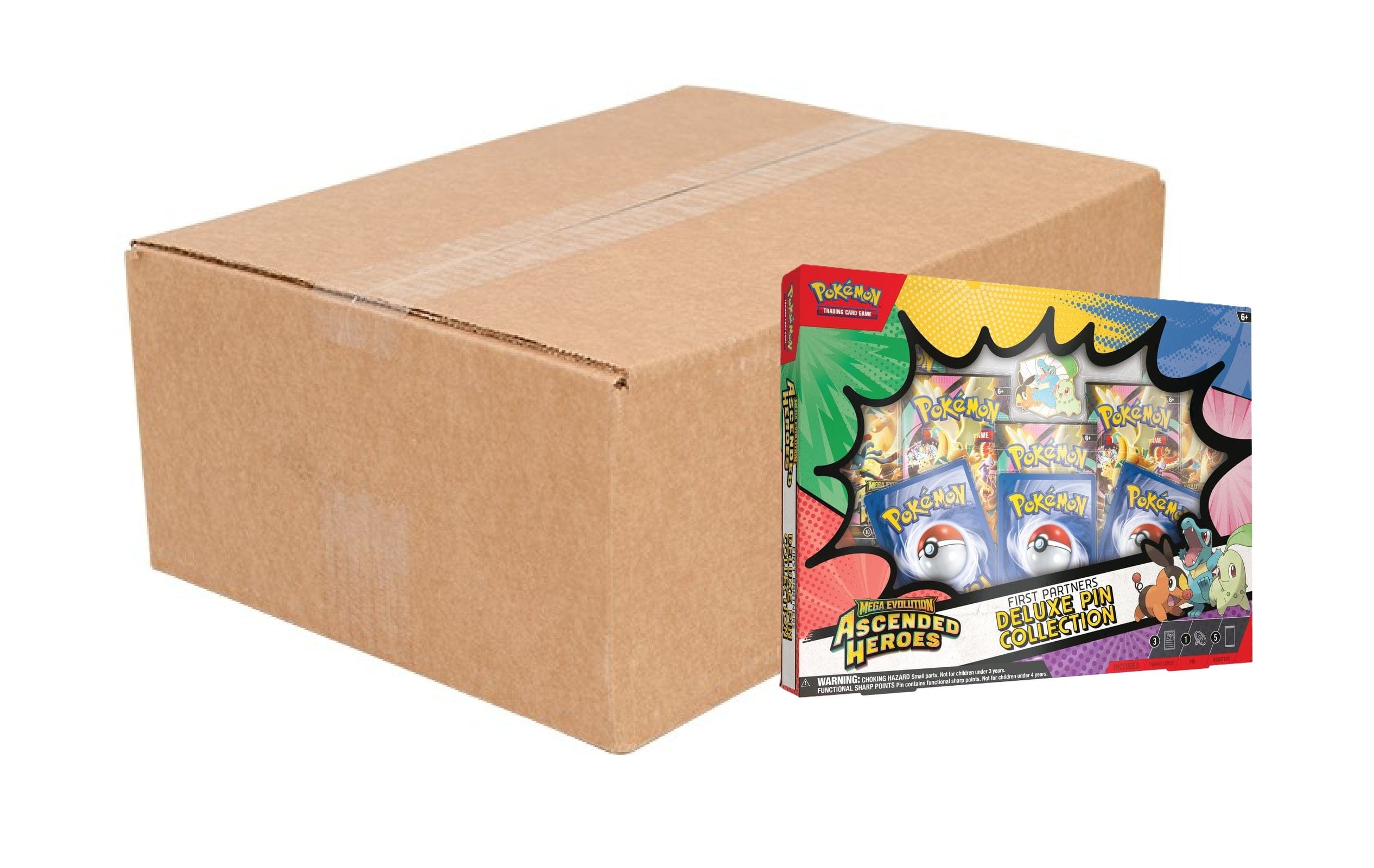 Pokemon Ascended Heroes ME2.5 First Partners [6x] Deluxe Pin Collection Case