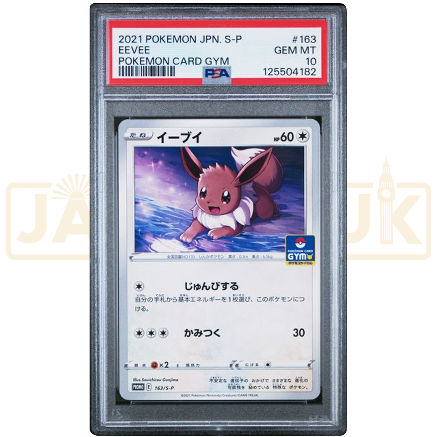 Pokemon Eevee Non Holo Gym Promo Card Pack 5 Promo 163/S-P Japanese Graded Card PSA 10 #125504182
