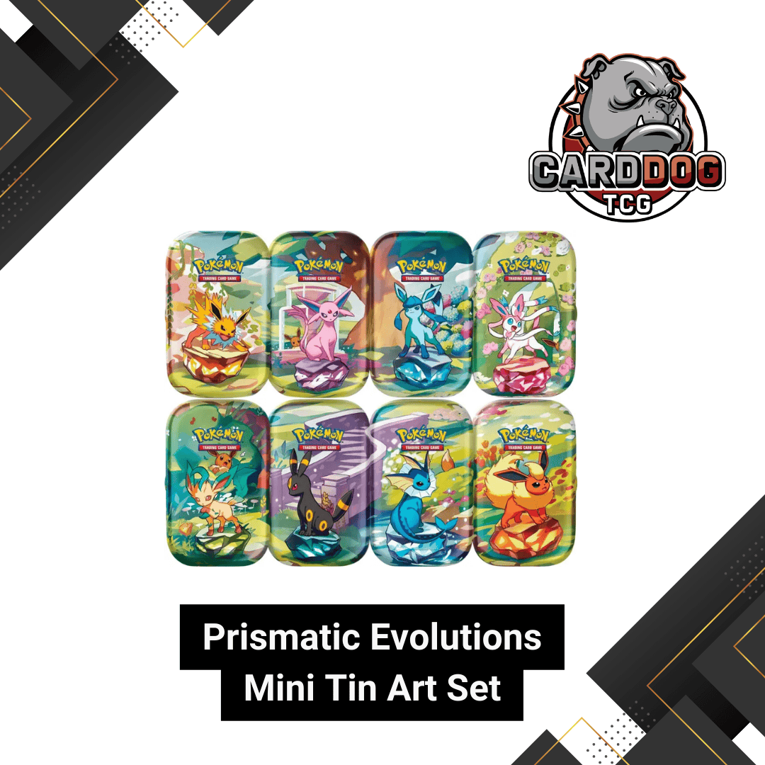Pokemon TCG Prismatic Evolutions Mini Tin Art Set (x8 Tins)