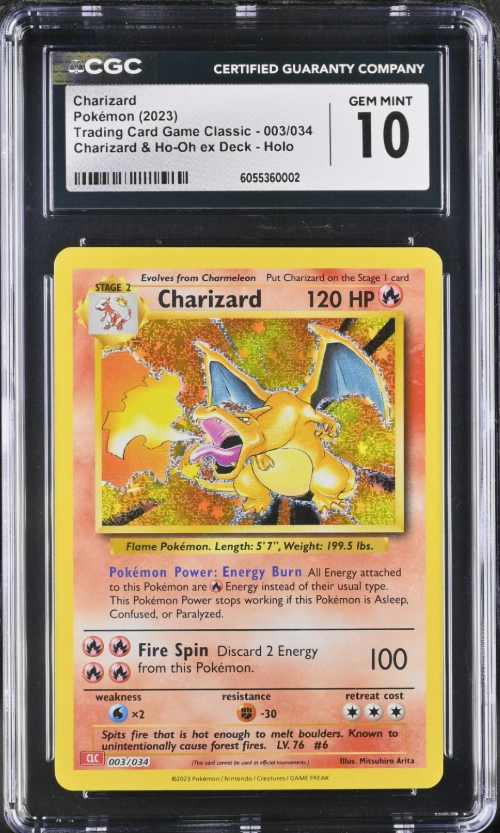 Charizard - Pokemon (2023) - Trading Card Game Classic - 003/034 - Holo - Charizard & Ho-Oh ex Deck - CGC Graded 10 GEM MINT