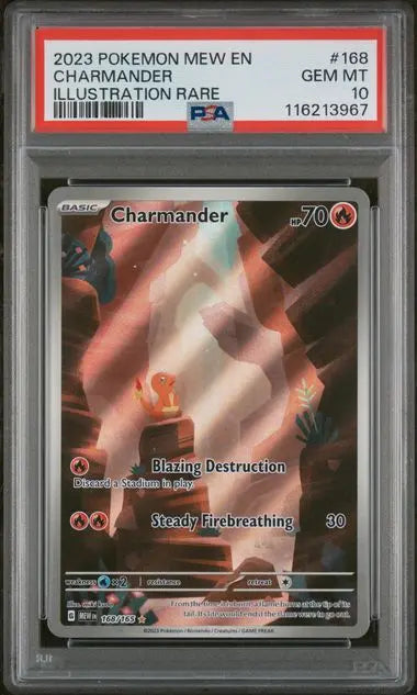 2023 POKEMON MEW EN-151 #168 CHARMANDER ILLUSTRATION RARE
