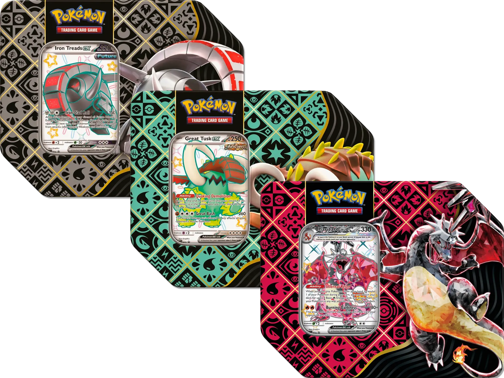 Pokemon Paldean Fates Tin (Set of 3)