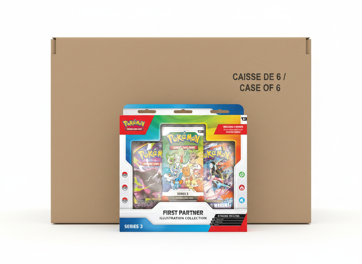 (PREORDER) Pokémon TCG - First Partner Illustration Collection Series 3 Sealed Case of 6 (Wave 2)