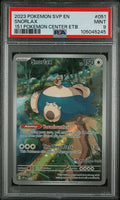 PSA 9 - 2023 POKEMON SVP EN-SV BLACK STAR PROMO #051 SNORLAX 151 POKEMON CENTER ETB