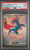 PSA 9 -2025 POKEMON JTG EN-JOURNEY TOGETHER #187 SALAMENCE ex SPECIAL ILLUSTRATION RARE