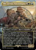 FOIL Ellie and Alan, Paleontologists (Borderless) (Emblem) (REX-035) - Jurassic World Collection - Magic The Gathering