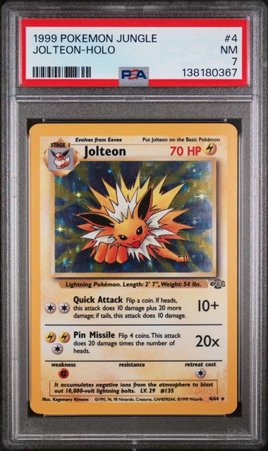 PSA 7 - 1999 POKEMON JUNGLE #4 JOLTEON-HOLO
