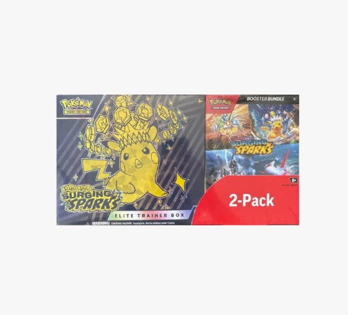 Pokemon Surging Sparks 2-Pack Trainer Box and Booster Bundle