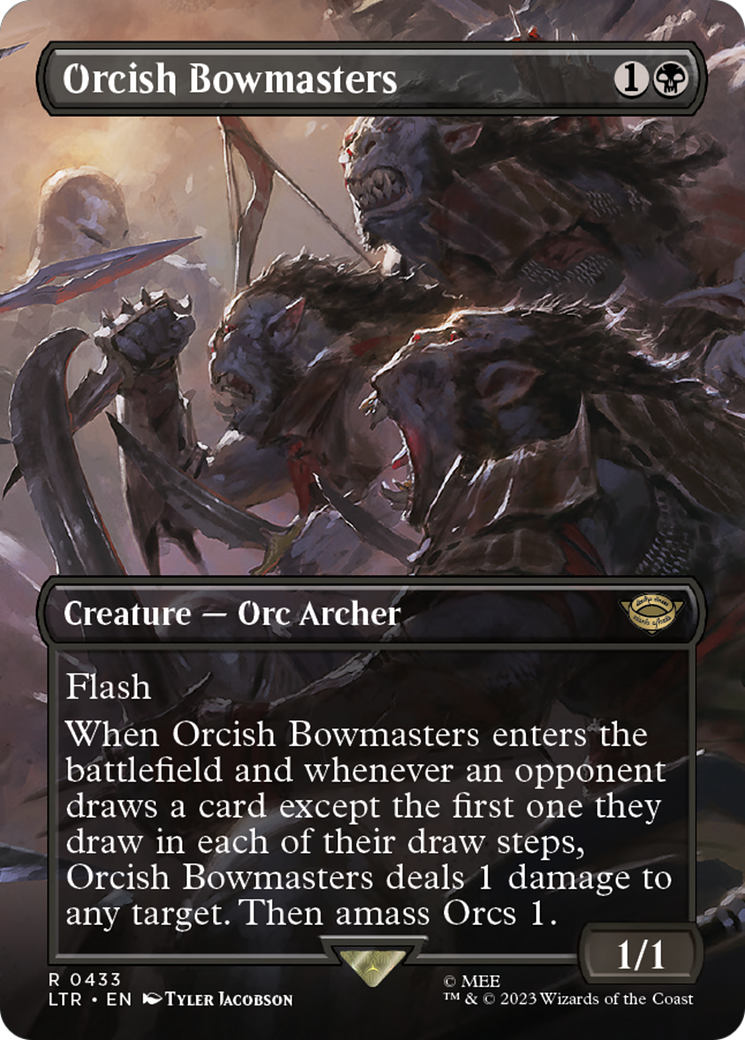 FOIL Orcish Bowmasters (Borderless) (LTR-433) - The Lord of the Rings: Tales of Middle-earth - Magic The Gathering