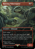 Hunting Velociraptor (Borderless) (REX-004) - Jurassic World Collection - Magic The Gathering