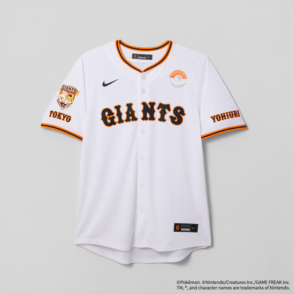 Nike x Pokemon x Tokyo Giants Special Edition Replica Uniform 2026 Home White (Pre-Order April 20)
