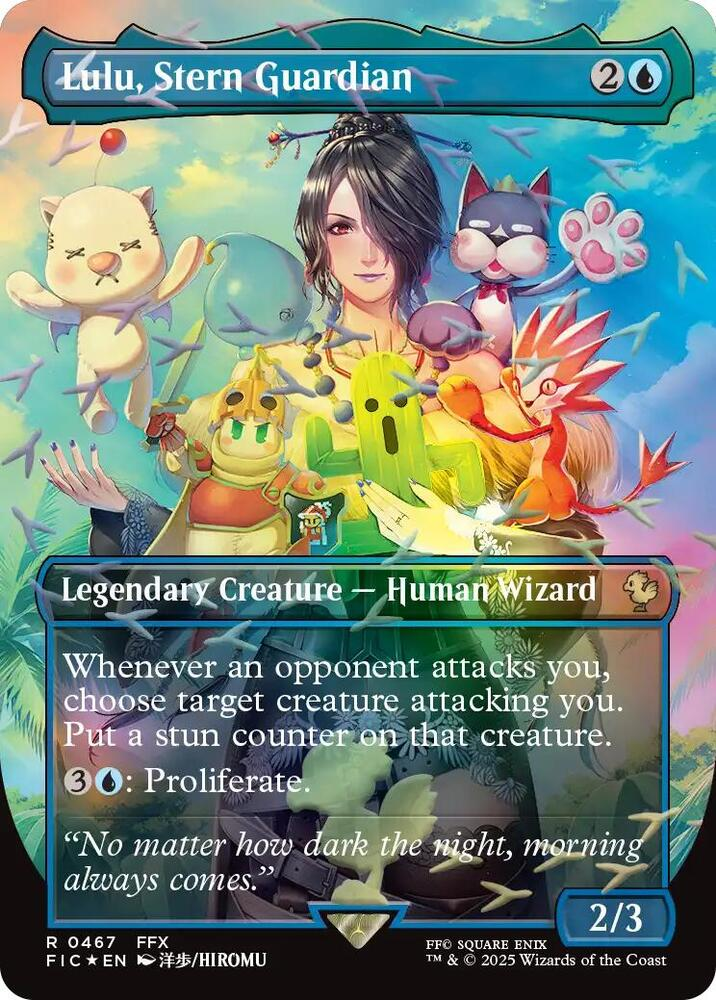 Lulu, Stern Guardian (Borderless) (Chocobo Track Foil) - Commander: Final Fantasy (FIC)