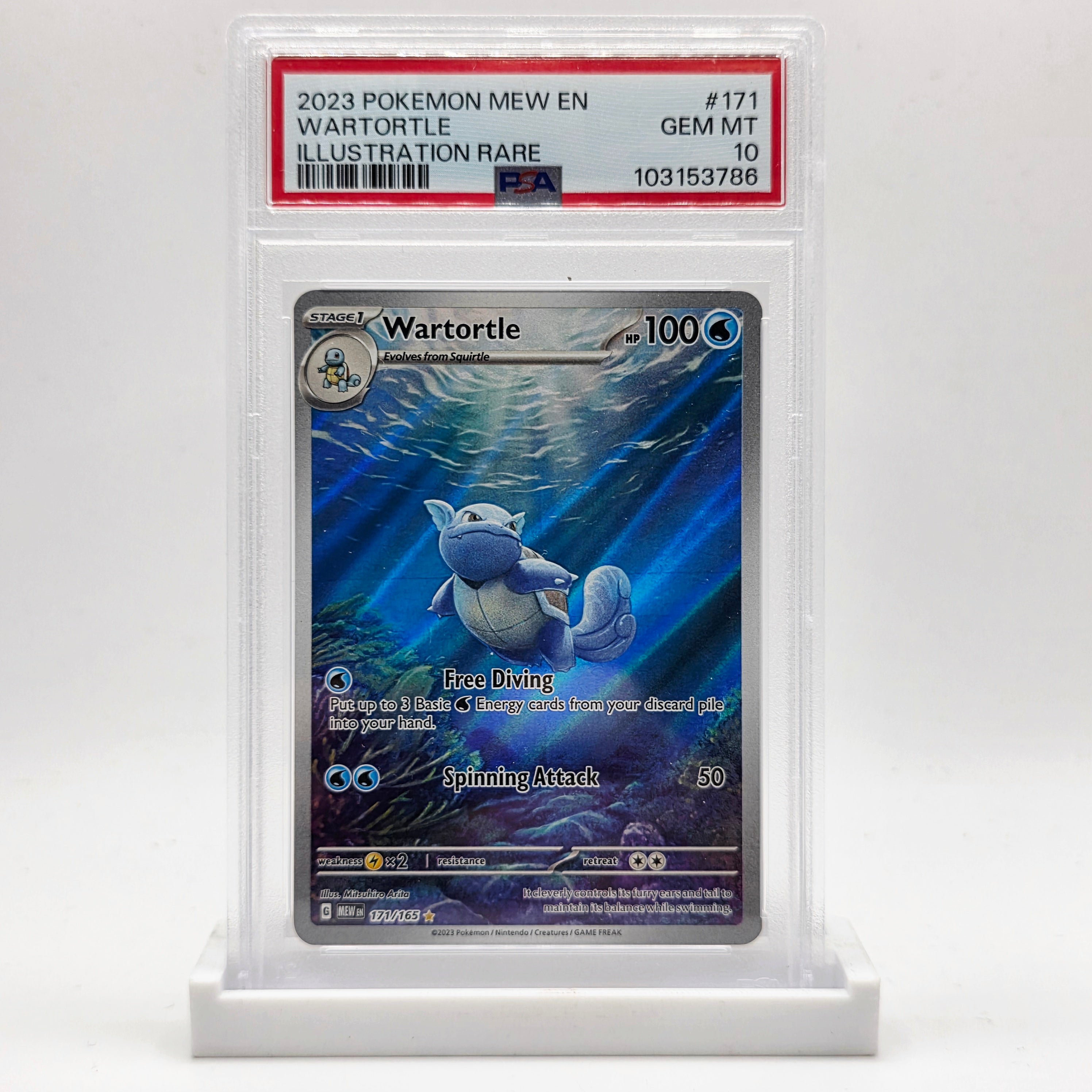 PSA 10 Wartortle Illustration Rare - 2023 Pokémon 151