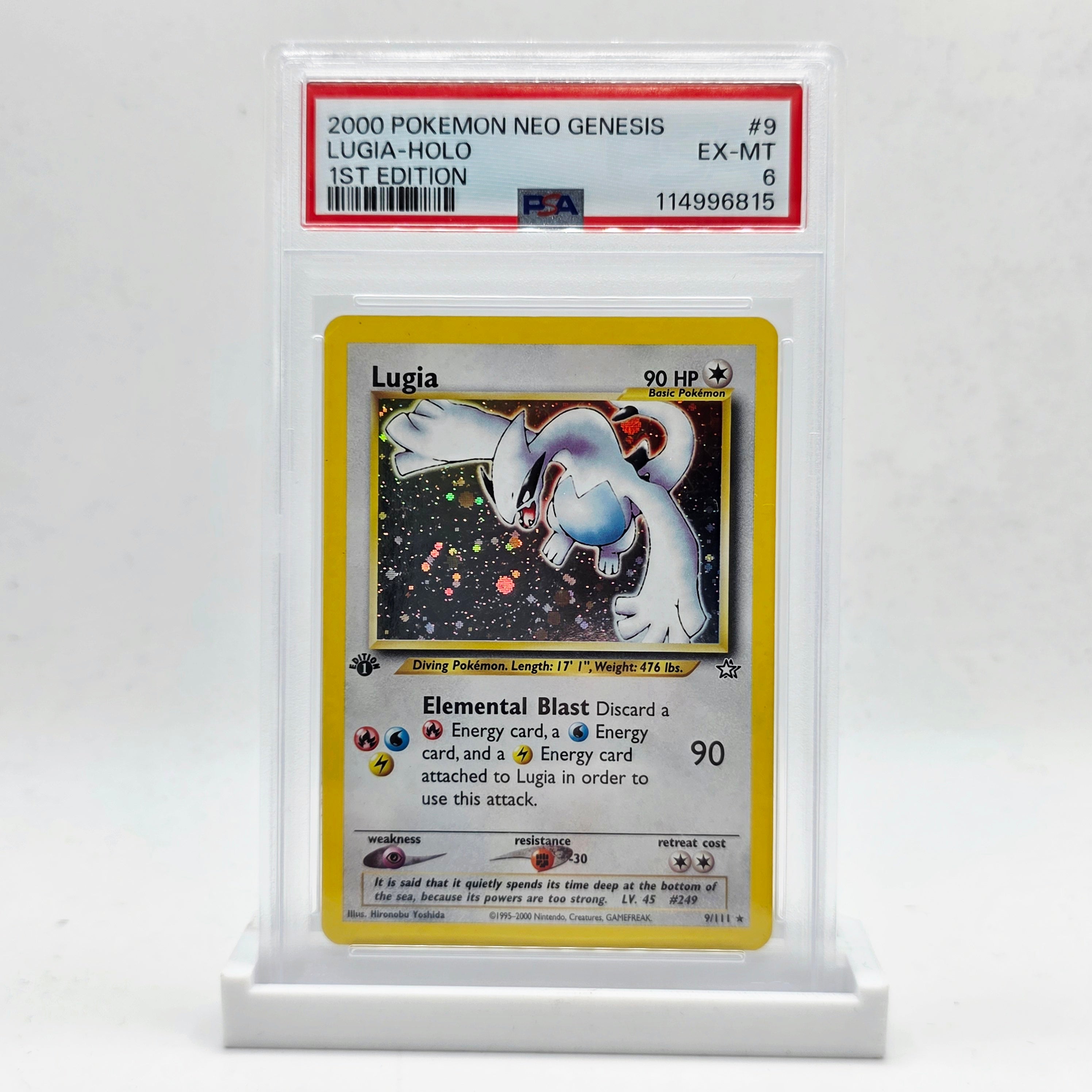 PSA 6 Lugia Holo 1st Edition - 2000 Pokémon Neo Genesis 1st Edition