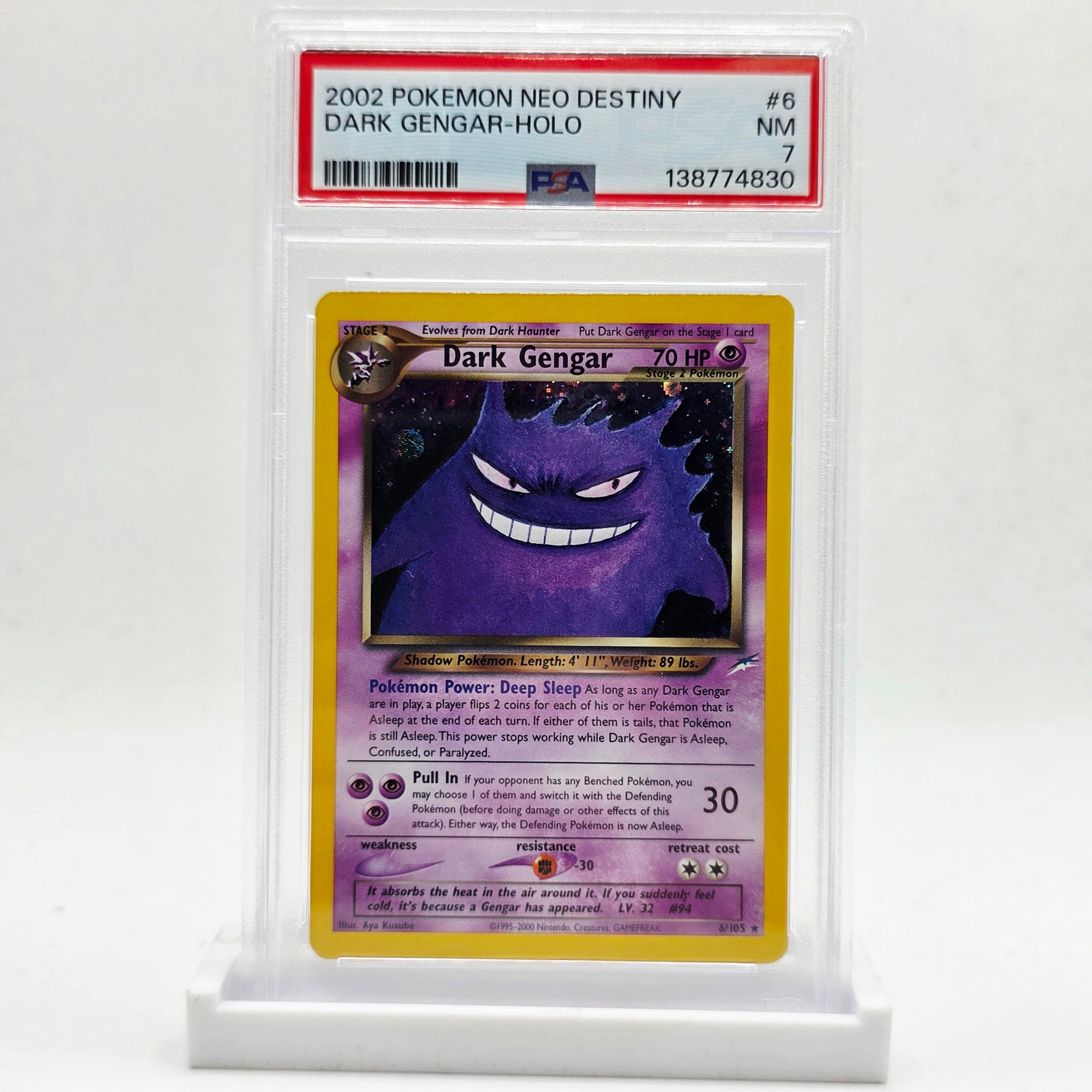 PSA 7 Dark Gengar Holo - 2002 Pokémon Neo Destiny