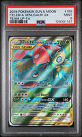 PSA 9 - 2019 POKEMON SUN & MOON TEAM UP #159 CELEBI & VENUSAUR GX TEAM UP-FA