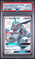 PSA 10 - 2018 POKEMON SUN & MOON CELESTIAL STORM #177a FA/RAYQUAZA GX C.S.'19 Y.A-H.F.PREM.COLL.