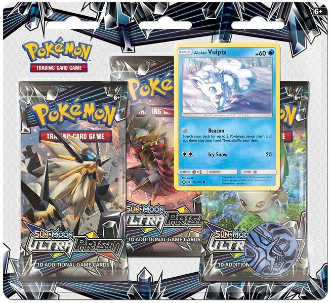Pokemon Ultra Prism 3 Pack Blister Alolan Vulpix