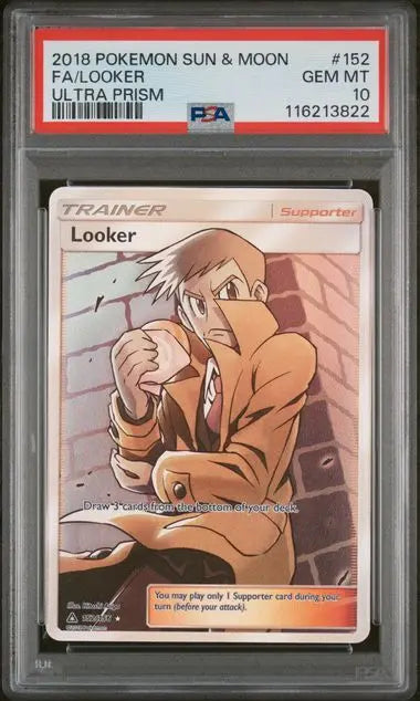 PSA 10 -2018 POKEMON SUN & MOON ULTRA PRISM #152 FA/LOOKER ULTRA PRISM